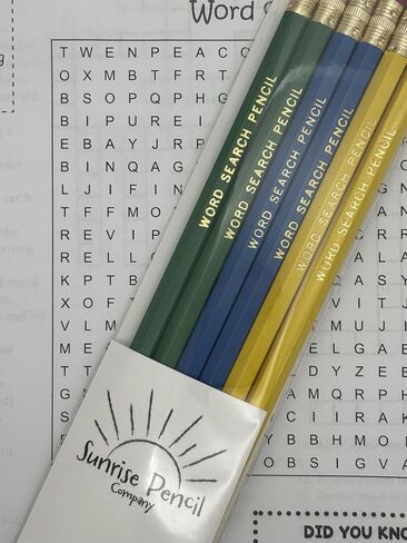 Word Search Pencils Set, Puzzle Lover Novelty Gift Set, 6-Pack in Saudi Arabia