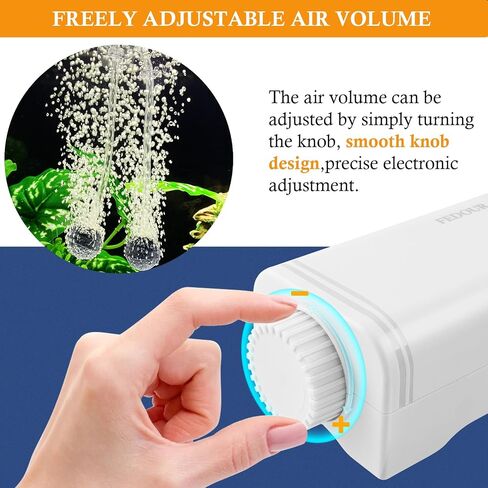 FEDOUR 80GPH Aquarium Air Pump, Ultra Quiet Oxygen Pump for up to 120Gallon Fish and Turtle Tank, Powerful Fish Air Bubbler in Saudi Arabia