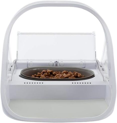 Sure Petcare -SureFlap - SureFeed - وحدة تغذية الحيوانات الأليفة ذات الرقاقة الدقيقة - وحدة تغذية الحيوانات الأليفة الانتقائية التلقائية تجعل أوقات الوجبات خالية من التوتر، ومناسبة لكل من الأطعمة الرطبة والجافة - MPF001 in Kuwait