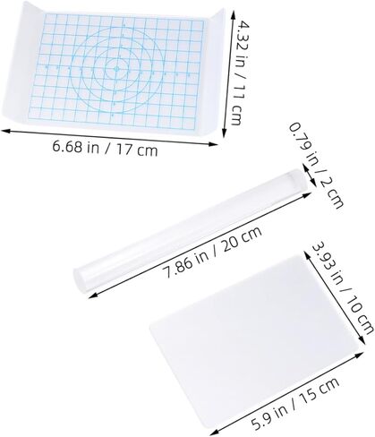 OSALADI 1Set Acrylic Clay Board Pottery Modeling Tools for DIY Crafts Includes Shaped with Solid Acrylic Roller Portable for Home School in Saudi Arabia
