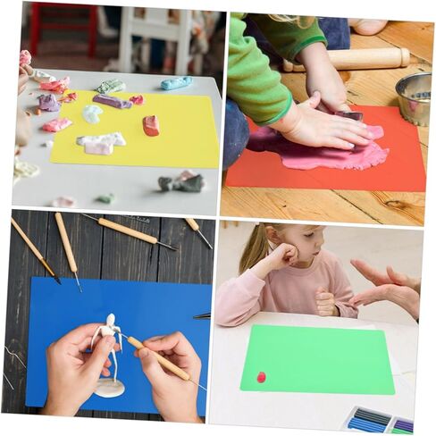 8Pcs Polymer Clay Mats for Reusable Lightweight Art Boards for Classroom Crafts and Activities Safe and Washable Painting Pads in Saudi Arabia