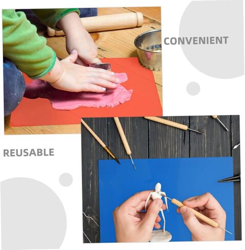 8Pcs Polymer Clay Mats for Reusable Lightweight Art Boards for Classroom Crafts and Activities Safe and Washable Painting Pads in Saudi Arabia