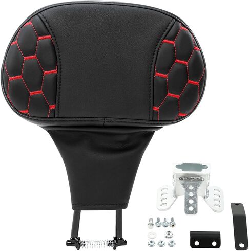 C.C. RIDER Leather Sissy Bar Backrest Pad - Rider Backrest Fit For Harley Touring Road King FLHR Street Glide FLHX Road Glide FLTR 2009-2023 in Saudi Arabia