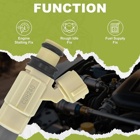 مجموعة من 4 محاقن وقود متوافقة مع 2001-2005 كرايسلر سيبرينج دودج ستراتوس ميتسوبيشي إكليبس 1999-2003 ميتسوبيشي/لانسر CDH240 MR507252 842-12299 in Kuwait