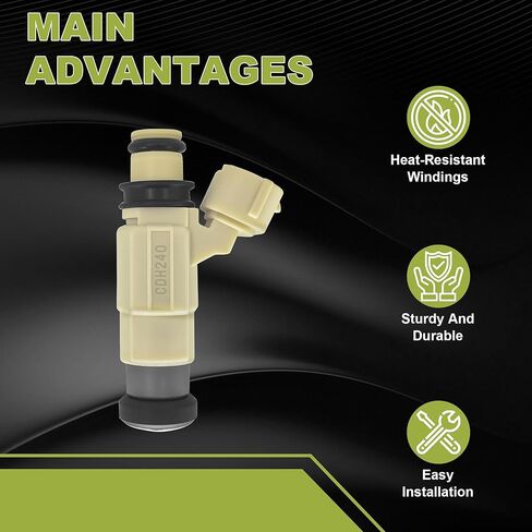 مجموعة من 4 محاقن وقود متوافقة مع 2001-2005 كرايسلر سيبرينج دودج ستراتوس ميتسوبيشي إكليبس 1999-2003 ميتسوبيشي/لانسر CDH240 MR507252 842-12299 in Kuwait