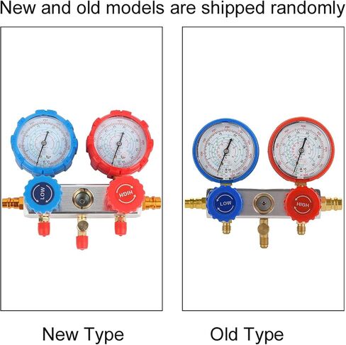 مجموعة قياس متعددة HVAC 0 500 PSI - أداة تشخيص وشحن مبرد تكييف الهواء لـ R134A R12 R22 R410A in Saudi Arabia