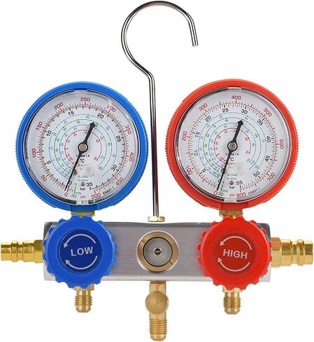 مجموعة قياس متعددة HVAC 0 500 PSI - أداة تشخيص وشحن مبرد تكييف الهواء لـ R134A R12 R22 R410A in Saudi Arabia