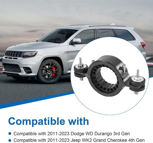 CHR03A0 Driveshaft Center Support Bearing Carrier Compatible with 2011-2023 Dodge WD Durango Jeep WK2 Grand Cherokee Replace# 52853646AE, 52853646AC, Silver in Saudi Arabia