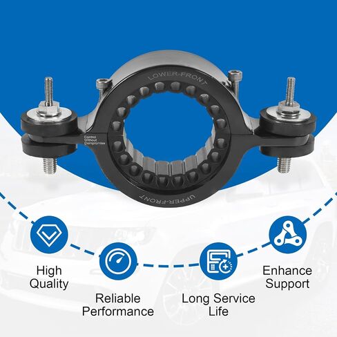 CHR03A0 Driveshaft Center Support Bearing Carrier Compatible with 2011-2023 Dodge WD Durango Jeep WK2 Grand Cherokee Replace# 52853646AE, 52853646AC, Silver in Saudi Arabia