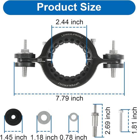 CHR03A0 Driveshaft Center Support Bearing Carrier Compatible with 2011-2023 Dodge WD Durango Jeep WK2 Grand Cherokee Replace# 52853646AE, 52853646AC, Silver in Saudi Arabia