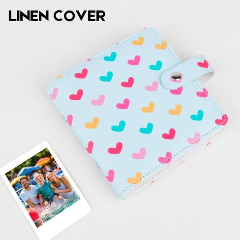 112 Pockets Photo Album for Fujifilm Instax Mini Camera, Small Album for Polaroid 2x3 Films, Leather Cover, 2x3 Photo Album for Instax Mini 12 11 9 40 90 8 7 Evo LiPlay Instant Camera (Blue) in Saudi Arabia