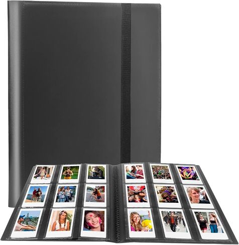112 Pockets Photo Album for Fujifilm Instax Mini Camera, Small Album for Polaroid 2x3 Films, Leather Cover, 2x3 Photo Album for Instax Mini 12 11 9 40 90 8 7 Evo LiPlay Instant Camera (Blue) in Saudi Arabia