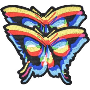 2pcs Iron on Patches for Clothing – Social Anxiety Theme Embroidered Iron on Patches for Clothes, Backpacks, Jeans, Shirt, Jacket, Dress, Hat, Bag, Custom Decoration in Kuwait