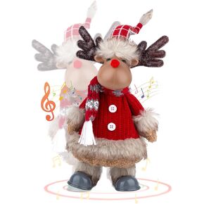 Electric Reindeer with Singing, Dancing, Christmas Animatronics Musical Reindeer, Christmas Plush Doll, Xmas Gift & Indoor Festive Decoration in Kuwait