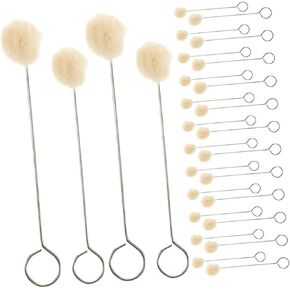 Generic 60 قطعة مقبض معدني من الصوف أداة فرشاة ناعمة لصباغة المنزل وتفصيل السيارات DIY المشاريع الحرفية تنظيف لطيف للأسطح الحساسة in Kuwait