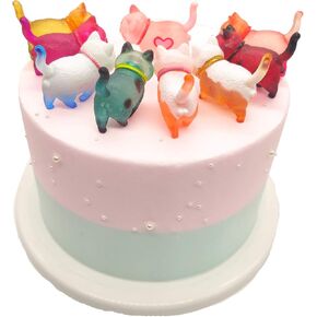 9 Pcs Cute Miniature Cat Figure Animal Cat Characters Toys Mini Figure Collection Playset, Cake Topper, Plant, Automobile Decoration in Kuwait