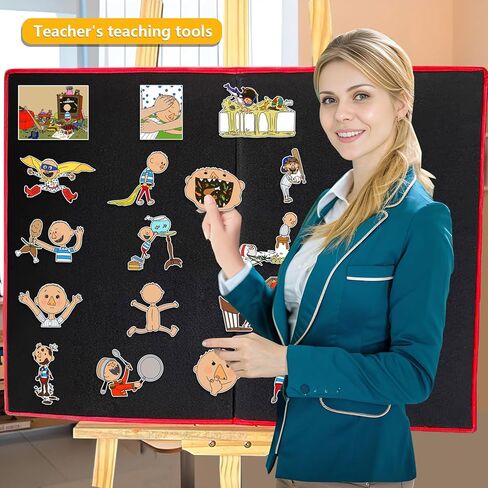 مجموعة اللعب التفاعلية للتعلم المبكر بدون لوحة ديفيد من الفلانيل قصص ما قبل المدرسة رواية القصص ألعاب تفاعلية ألعاب تعلم رياض الأطفال in Kuwait