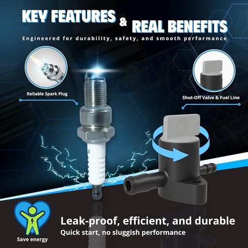 GCV170 المكربن ​​16100-Z9L-811 لهوندا جزازة العشب HRN216 GCV170LA G5B G5BR S3B المحرك، gcv 170 طقم استبدال المكربن ​​مع فلتر الهواء، قابس الإشعال، خط الوقود، الحشيات، صمام الإغلاق in Kuwait