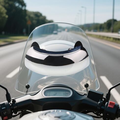 Motorcycle Mirrors - Blind Mirror, Windshield Mirror | Wide Angle Adjustable Motorcycle Blind, 180 Degree Rear View for Scooter, Windscreen Mount Side for Street Bike in Saudi Arabia