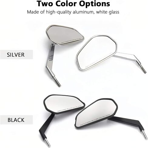 Side Mirrors For Davidson Night Train, Pan America 1250, 1250S, and Sportster S 2021-2025 Motorcycles (Silver) in Saudi Arabia