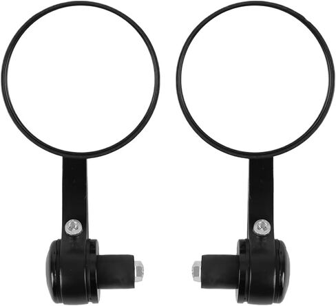 Motorcycle Handlebar Rearview Mirror Handlebar Extended Rear View Mirror Small Blind Spot Wide View Turning(White Glass) in Saudi Arabia