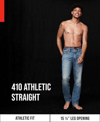 Lucky Brand Men’s 410 Athletic Straight Fit Straight Leg Jeans (40x32, Blue) in Saudi Arabia
