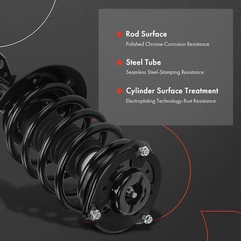 A-Premium Front Complete Strut and Coil Spring Assembly Compatible with Cadillac DeVille 1997-1999, Eldorado 1997-2002, Seville 1997, 2-PC Set in Saudi Arabia