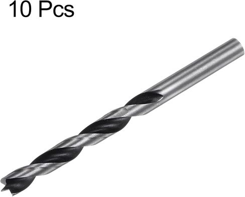 HARFINGTON 5pcs Brad Point Drill Bits 8mm (5/16") Dia Straight Round Shank Metric Brad Point Spiral Twist Drill Bits for Softwood Hardwood Plywood Plastic Rubber, Silver Tone in Saudi Arabia