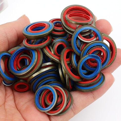 80pcs Car Oil Drain Plug Gasket Kit M6-M20 Rubber Metal Seal O-Ring Bonded Washer Engine Repair Tools in Saudi Arabia