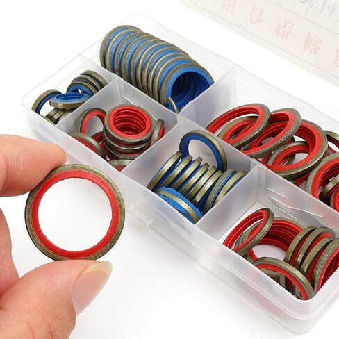80pcs Car Oil Drain Plug Gasket Kit M6-M20 Rubber Metal Seal O-Ring Bonded Washer Engine Repair Tools in Saudi Arabia