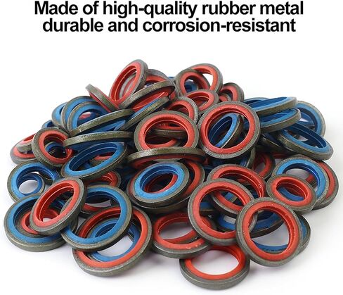 80pcs Car Oil Drain Plug Gasket Kit M6-M20 Rubber Metal Seal O-Ring Bonded Washer Engine Repair Tools in Saudi Arabia