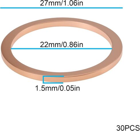 حشية وعاء الزيت النحاسي 30x من eMagTech 22x27x1.5 مم 028103059A متوافقة مع سدادة قابس تصريف السيارات in Kuwait