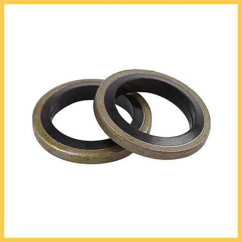 10pcs M12 Bronze Tone Car Engine Oil Drain Crush Flat Bonded Washer Gaskets Auto Replacement Parts in Saudi Arabia