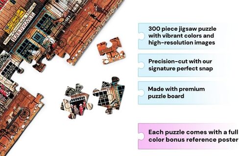 Buffalo Games - Charles Wysocki - Nantucket Flower Shop - 300 Large Piece Jigsaw Puzzle for Adults Challenging Puzzle Perfect for Game Nights - Finished Puzzle Size is 21.25 x 15.00 in Saudi Arabia