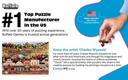 Buffalo Games - Charles Wysocki - Nantucket Flower Shop - 300 Large Piece Jigsaw Puzzle for Adults Challenging Puzzle Perfect for Game Nights - Finished Puzzle Size is 21.25 x 15.00 in Saudi Arabia