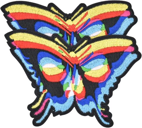 2pcs Iron on Patches for Clothing – Social Anxiety Theme Embroidered Iron on Patches for Clothes, Backpacks, Jeans, Shirt, Jacket, Dress, Hat, Bag, Custom Decoration in Kuwait