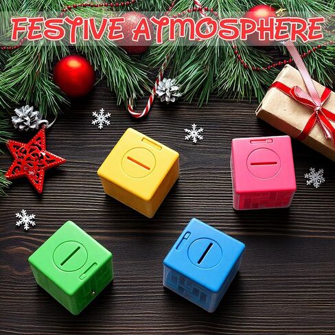2 Pcs Money Box for Cash Gift Stocking Stuffers Plastic Cash Money Maze Puzzle Box for Adults Christmas Birthday Party Favors (Red, Blue) in Saudi Arabia