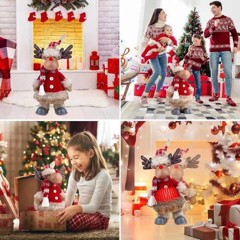 Electric Reindeer with Singing, Dancing, Christmas Animatronics Musical Reindeer, Christmas Plush Doll, Xmas Gift & Indoor Festive Decoration in Saudi Arabia