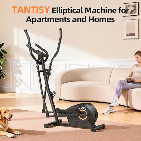 Elliptical Exercise Machine for Apartments and Homes,8 Levels of Magnetic Resistance,15.5-inch Stride Elliptical Machine, and Supports Users up to 400 pounds Elliptical Training Machines; in Saudi Arabia