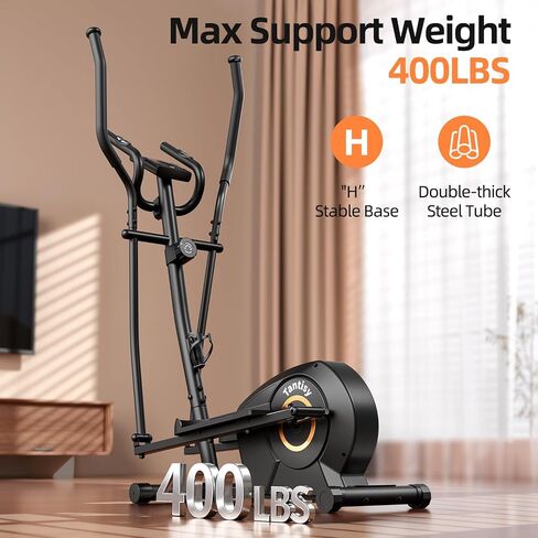 Elliptical Exercise Machine for Apartments and Homes,8 Levels of Magnetic Resistance,15.5-inch Stride Elliptical Machine, and Supports Users up to 400 pounds Elliptical Training Machines; in Saudi Arabia