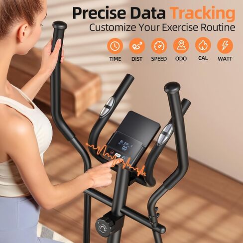 Elliptical Exercise Machine for Apartments and Homes,8 Levels of Magnetic Resistance,15.5-inch Stride Elliptical Machine, and Supports Users up to 400 pounds Elliptical Training Machines; in Saudi Arabia