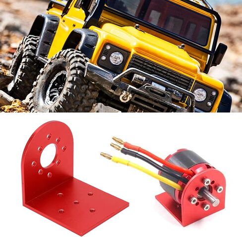 RC Motor Base, Aluminum Alloy L Shape Brushless Motor Mount Suitable for Motors with 25mm or 30mm Hole Distance (red) in Saudi Arabia