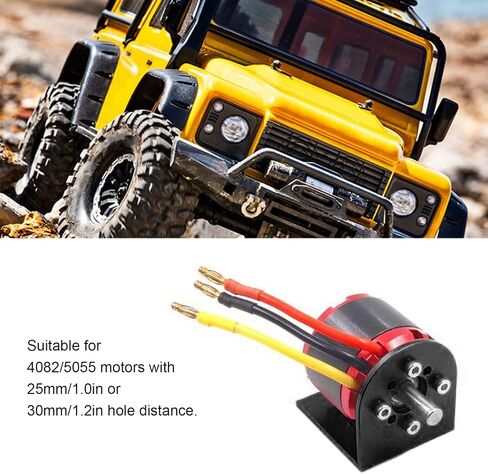 قاعدة محرك RC، حامل محرك معدني بدون فرشاة على شكل حرف L لموديلات RC، محركات 4082/5055، مسافة فتحة 25 مم/30 مم، ومستقر للهواة والمهندسين in Saudi Arabia