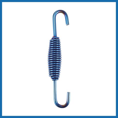 4 Pcs Motorcycles Universal Exhaust Pipe Spring 68mm 2.68" Stainless Steel Exhaust Pipe Spring Hook Modified Accessory Blue Item Replacement in Saudi Arabia
