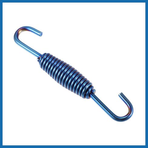 4 Pcs Motorcycles Universal Exhaust Pipe Spring 68mm 2.68" Stainless Steel Exhaust Pipe Spring Hook Modified Accessory Blue Item Replacement in Saudi Arabia