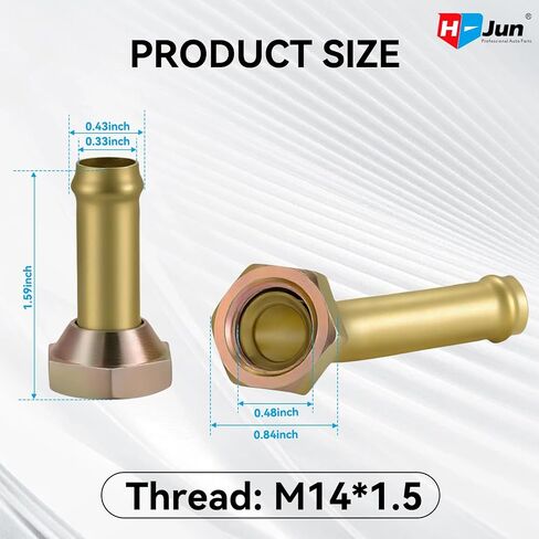 Engine Transmission Cooler Oil Tube Connector Compatible with Toyota Tacoma 1995-2004 2.4L 2.7L 3.4L (Thread M14x1.5) in Saudi Arabia