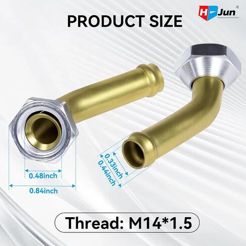 Transmission Cooler Oil Tube Connector Compatible with Scion tC 2.4L 2005-2010, 2pcs Radiator Cooling Line Fittings (Thread M14x1.5) in Saudi Arabia