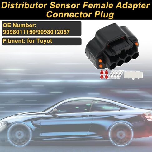 1 Set 4 Pins Distributor Sensor Connector Plug for Toyota Female Connector Terminal Housing Plug Connector No.9098011150 in Kuwait