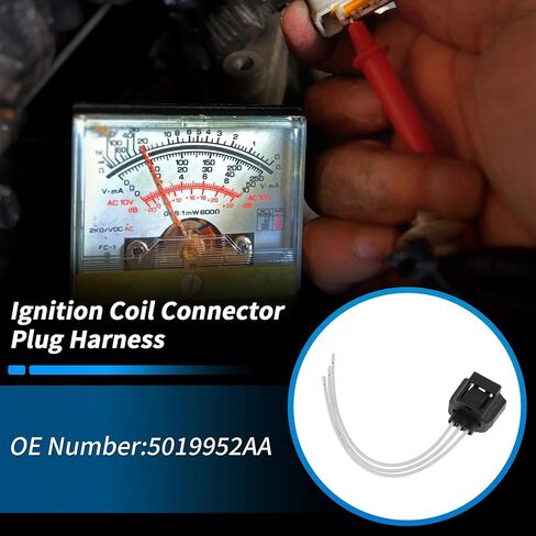8 Pcs Ignition Coil Connector Plug Harness for RAM for JEEP Ignition Coilpack Female Connector Plug Harness Pigtail W/terminals for DODGE for CHRYSLER No.5019952AA in Saudi Arabia