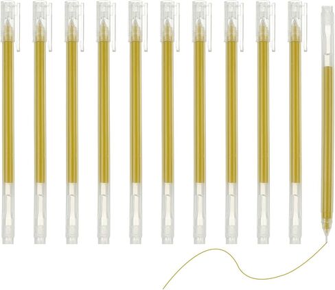 PATIKIL 12 Pcs Colored Gel Pens, 0.5mm Fine Point Pastel Gel Pens High Light Ink for DIY Projects Painting Journaling Notebook Black Paper Drawing, 15cm Length Gold Ink in Saudi Arabia